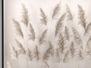 Vertical garden Of Dry Palm Leaves And Pampas Grass 3D Model