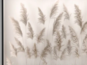 Vertical garden Of Dry Palm Leaves And Pampas Grass 3D Model