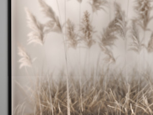 Vertical garden Of Dry Palm Leaves And Pampas Grass 3D Model