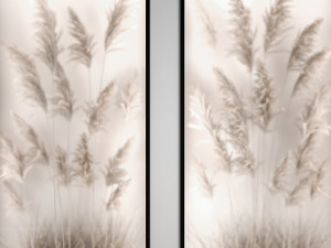Vertical garden Of Dry Palm Leaves And Pampas Grass Modelo 3D