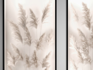 Vertical garden Of Dry Palm Leaves And Pampas Grass Modelo 3D