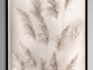 Vertical garden Of Dry Palm Leaves And Pampas Grass Modelo 3D