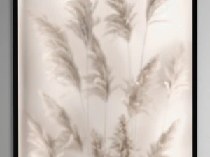 Vertical garden Of Dry Palm Leaves And Pampas Grass 3D Model