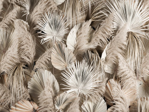 Vertical garden wall made of dry palm branches and pampas grass 3D Модель
