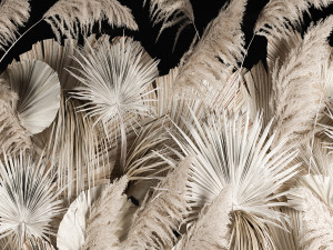 Vertical garden wall made of dry palm branches and pampas grass 3D Модель