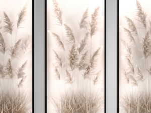 Vertical garden Of Dry Palm Leaves And Pampas Grass 284 3D Model