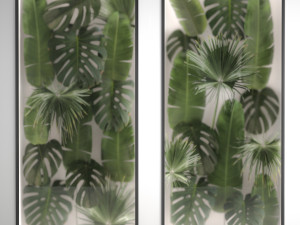 Green Leaves Of Plants In A Phyto Boxes 286 3D Модель
