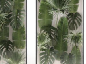 Green Leaves Of Plants In A Phyto Boxes 286 3D Модель
