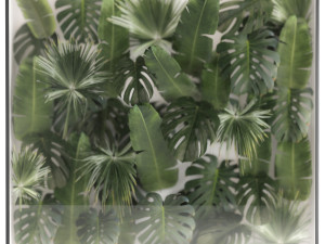 Vertical Garden In A Phyto Box Of Plant Leaves 287 Modello 3D
