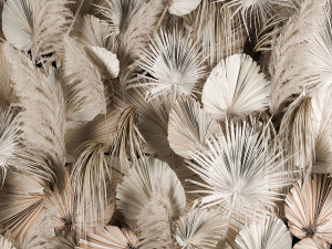 Vertical garden wall made of dry palm branches and pampas grass 3D Модель