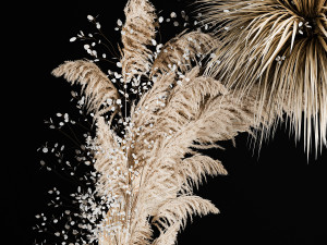 Wedding Arch Made Of Dried Flowers Pampas Grass Model 3D