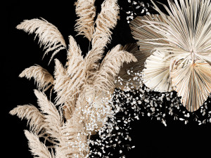 Wedding Arch Made Of Dried Flowers Pampas Grass 3D 모델