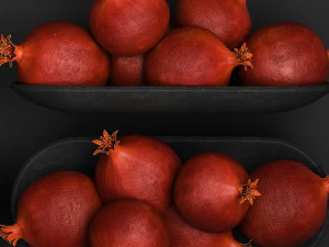 Set Of Fruits Lime Lemon Citrus Pomegranate 3D Model