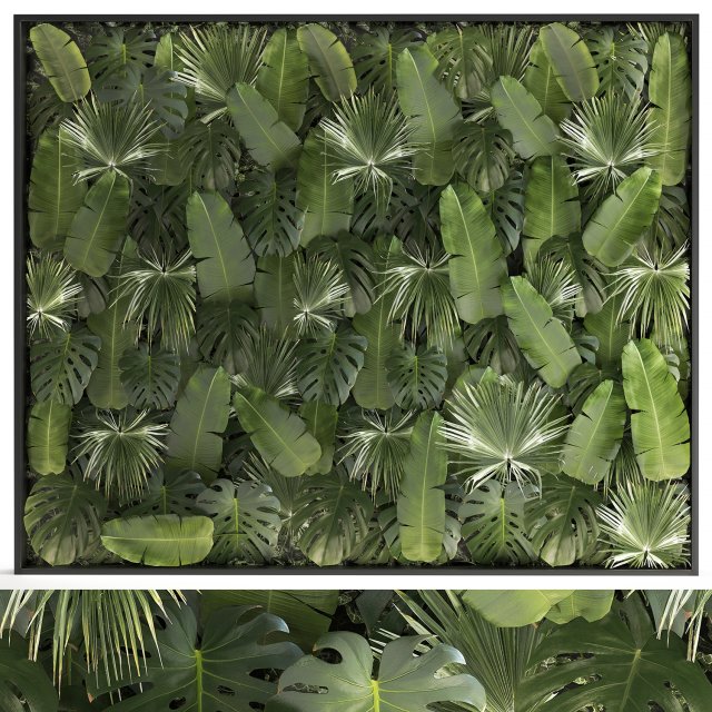 Vertical Garden From Plant Branches In A Phytobox 68 Modelo 3D .c4d .max .obj .3ds .fbx .stl .blend 
