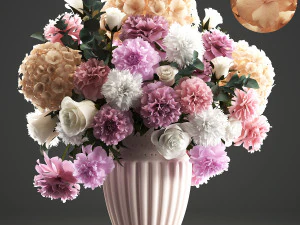 Collection of bouquets 40 pieces 3D Model