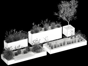Bushes For Landscaping And Urban Environments 1139 3D Model