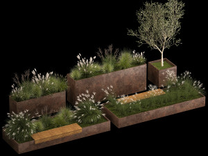 Bushes For Landscaping And Urban Environments 1139 3D Model