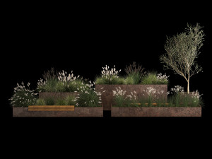 Bushes For Landscaping And Urban Environments 1139 3D Model