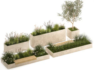 Bushes For Landscaping And Urban Environments 1141 3D Model
