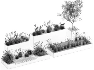 Bushes For Landscaping And Urban Environments 1141 3D Model