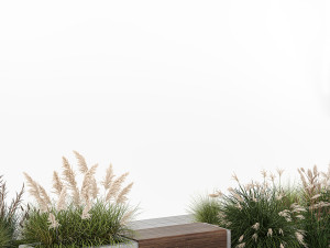 Bushes with bench for outdoor environment 1147 3D Модель