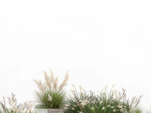 Bushes with bench for outdoor environment 1147 3D Model
