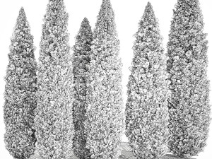 Juniper Thuja And Cypress For Park Garden Forest 1161 3D 모델