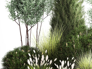 Trees And Bushes For The Garden Spruce Thuja 1190 3D Модель