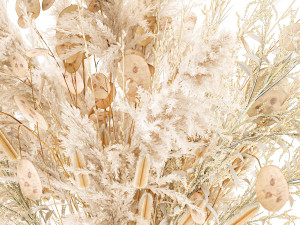 Bouquet of dried flowers in a vase of pampas grass branches reeds 289 Model 3D