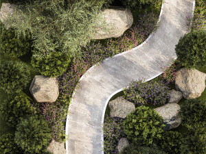 Alpine hillside flowers garden and landscaping 1261 Model 3D