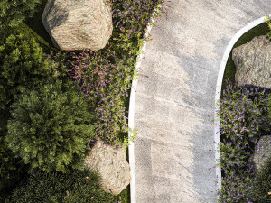 Alpine hillside flowers garden and landscaping 1261 Model 3D