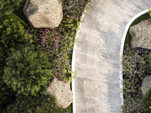 Alpine hillside flowers garden and landscaping 1261 3D Model