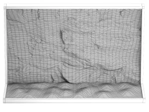 Wall composition black stone rock 3D Model