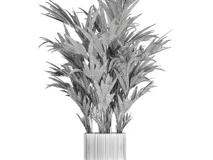 Beautiful palm tree in a flower pot for decoration 1281 3D Model