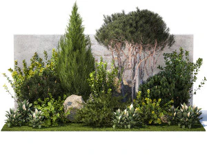 Garden cypress thuja pine topiary barberry 1397 3D Model