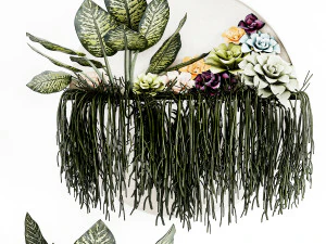 Verticaal tuinieren Potten Vetplanten Hangplanten Varen 1447 3D Model