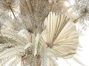 Bouquet Of Dried Flowers Vase Pampas Fern Hogweed 301 3D Model