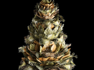 Christmas tree for decoration from dry fan palm leaves 3D Model