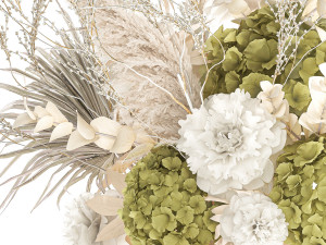 Bouquet of dried flowers vase hydrangea pampas branches 306 3D Модель