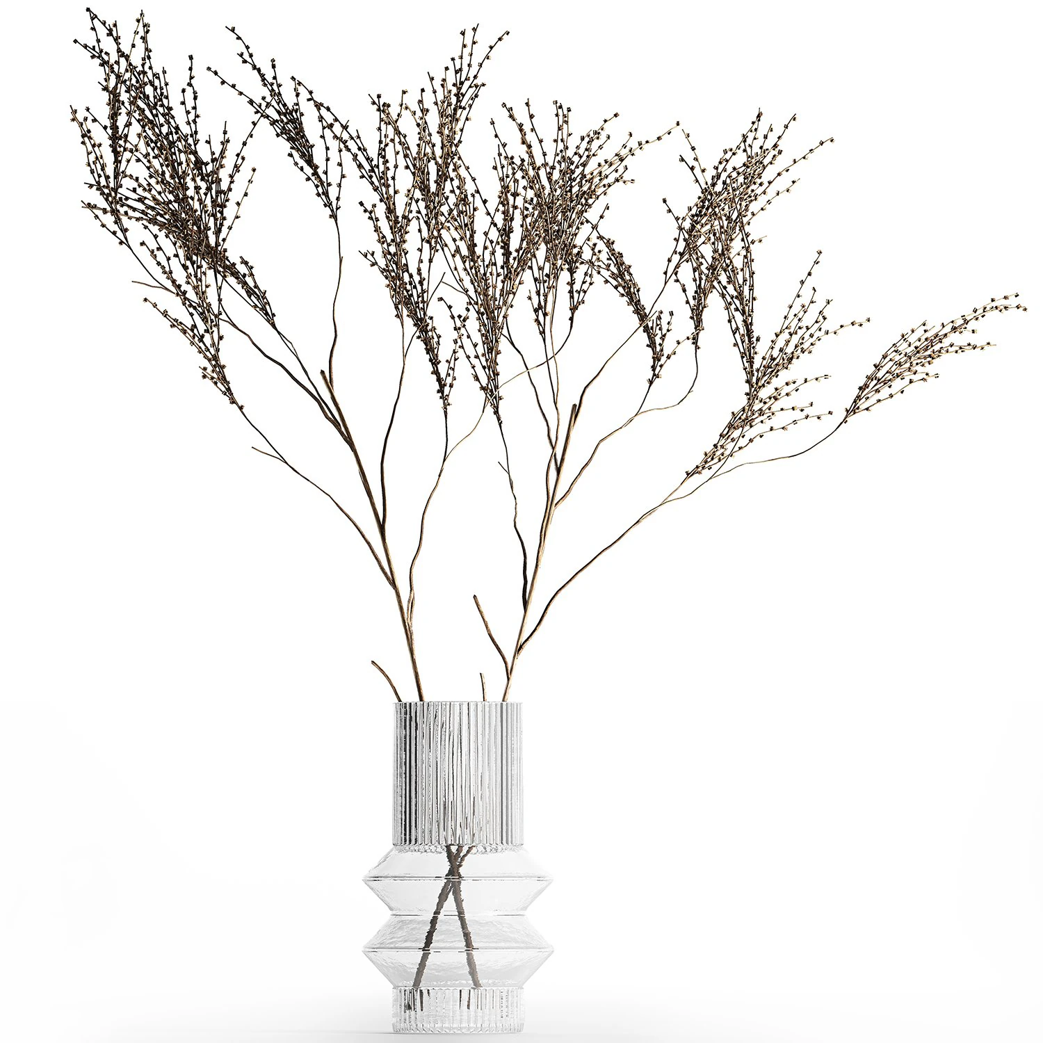 Minimalistic Bouquet Of Dry Branches In A Vase 315 3D Model .c4d .max .obj .3ds .fbx .stl .blend 