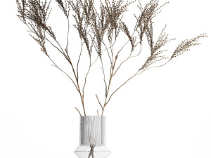 Minimalistic Bouquet Of Dry Branches In A Vase 315 3D Model