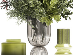 Bouquet of kitchen herbs and vegetables vase tomato pepper rosemary 3D मॉडल