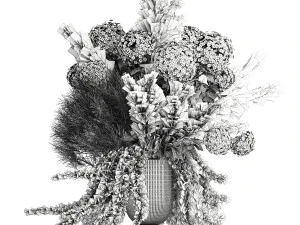 Buqu&ecirc; de flores verdes vaso hort&ecirc;nsia Juniper 326 Modelo 3D