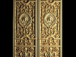 Luxury Classic baroque carved door 1 3Dモデル