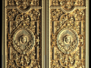 Luxury Classic baroque carved door 1 3D मॉडल