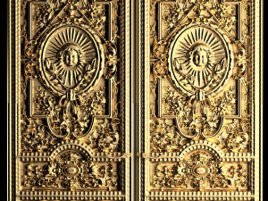 Luxury Classic baroque carved door 1 3D मॉडल