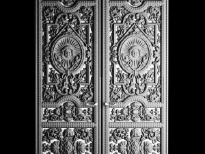 Luxury Classic baroque carved door 1 3D मॉडल