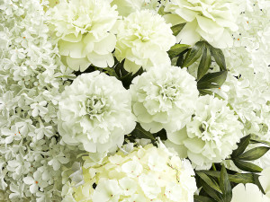 Festive bouquet of white flowers vase lilac hydrangea 336 Modelo 3D