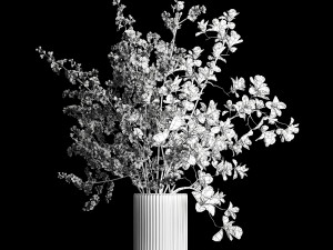 White sakura bouquet cherry blossoms Magnolia 340 3D-Modell