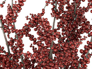 Bouquet of branches with red berries ilex vase 347 3D Model